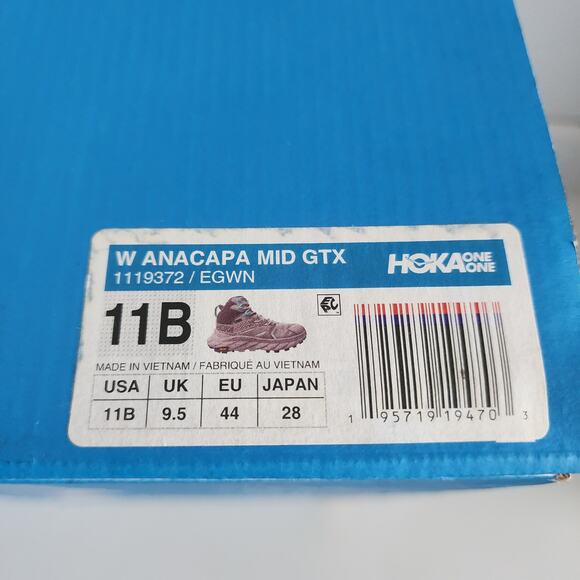 HOKA One Anacapa Mid GTX GoreTex Women 11 Hiking Terrain Boots Elderberry/Grape - Picture 4 of 12